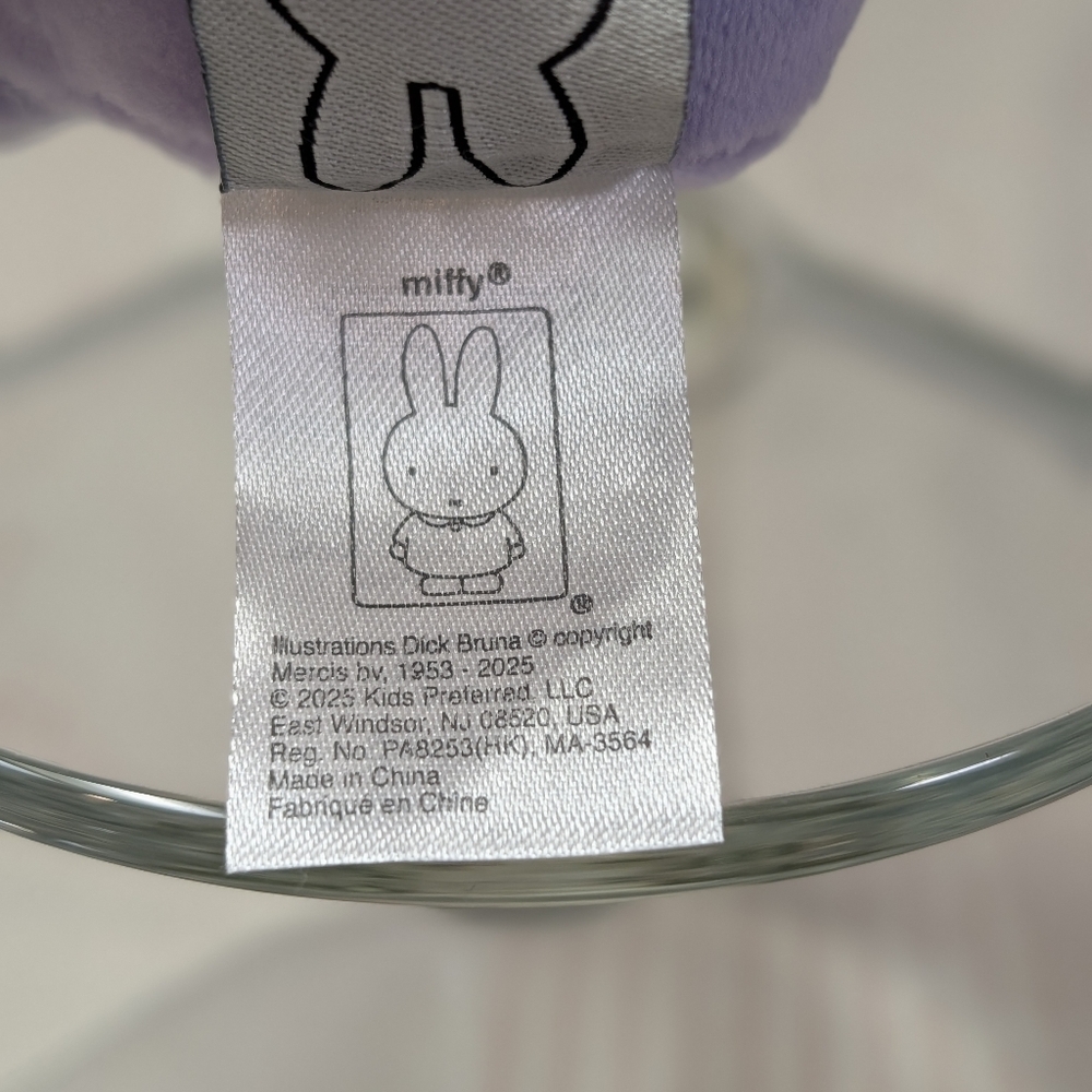 6 inches tall MIFFY lilac plush stuffed toy NEW with tags - Picture 9 of 10